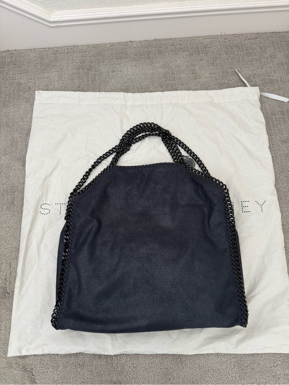 Stella McCartney Black Chain Falabella tote
